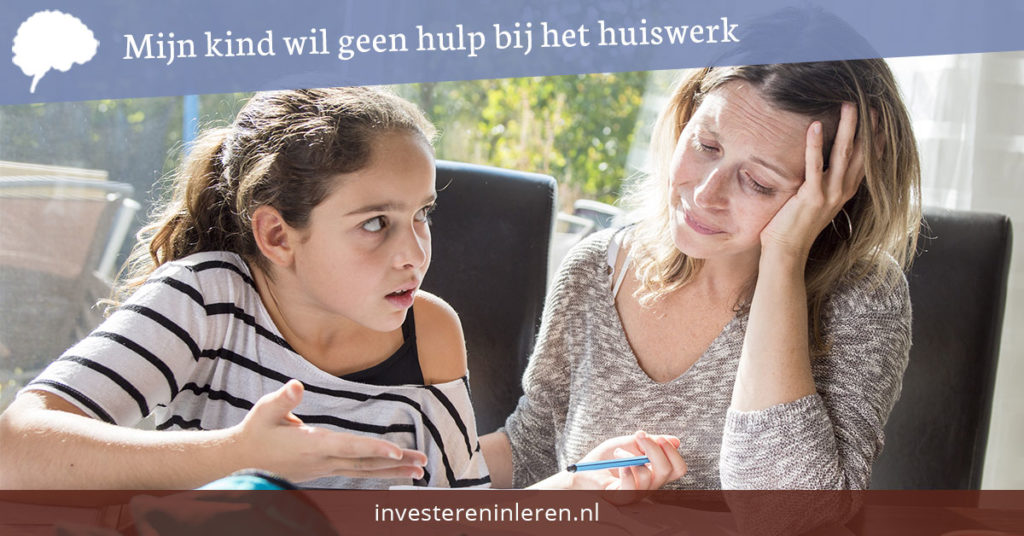 Help, mijn kind wil helemaal geen hulp bij huiswerk. 8 tips