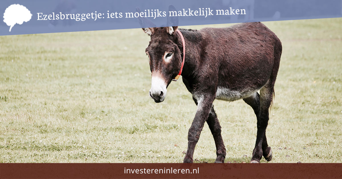 Ezelsbruggetje iets moeilijks makkelijk maken. Zó werkt dat